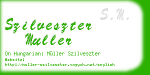 szilveszter muller business card